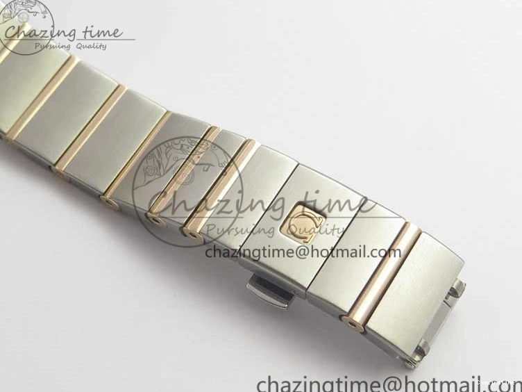 0212 NewStyle Constellation Ladies 27mm ZF 1:1 Best Edition SS RG White MOP Dial Diamonds Bezel & Markers on SS RG Bracelet ETA Quartz 7943